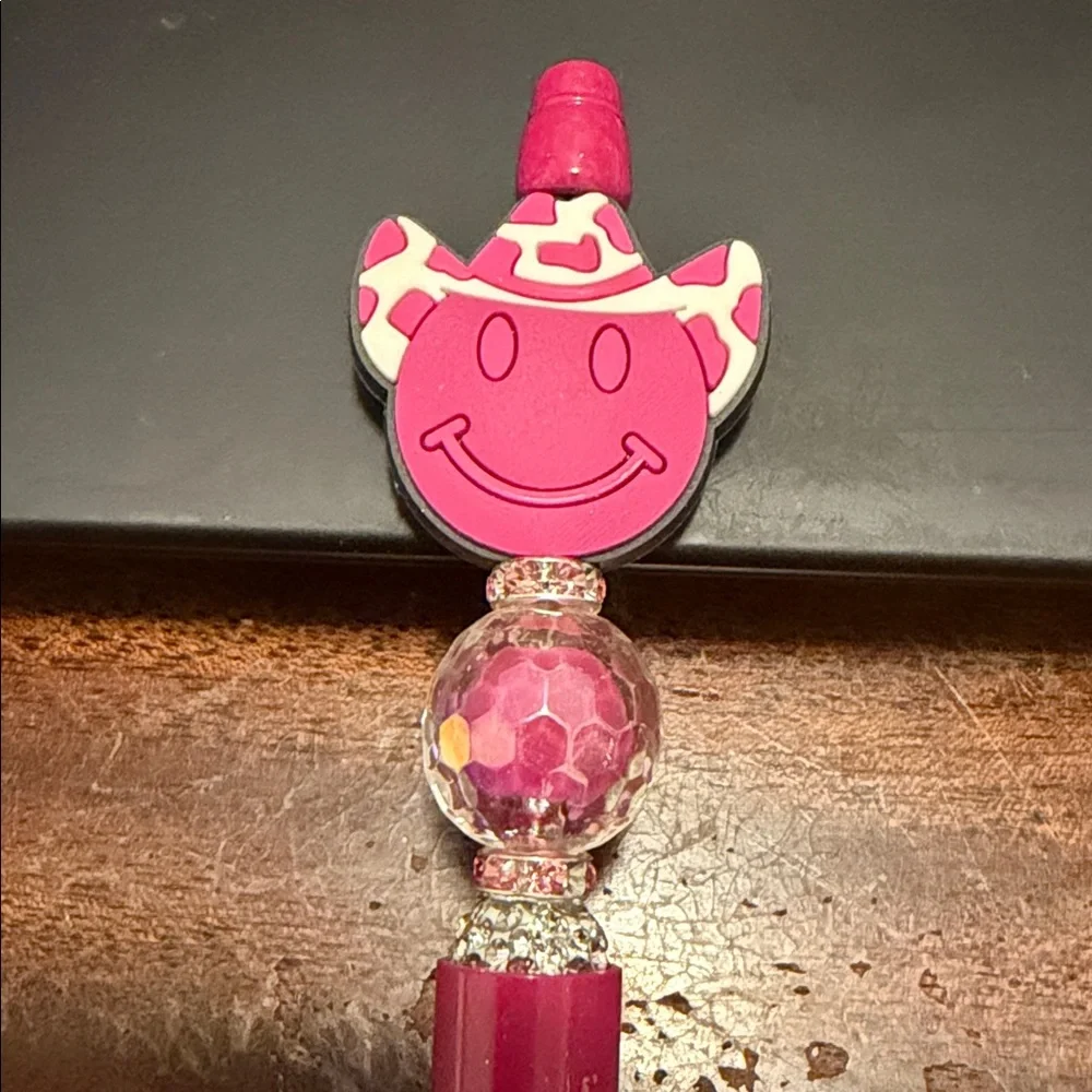 Pink Smiley Face Pen - Picture 2 of 3